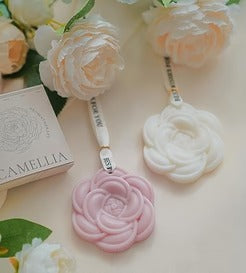 Aroma Soy Wax Sachets,3PACK Exquisite Carved Camellia Flower Long Lasting Essential Oil Floral Tablets for Wardrobe,Car,Drawers and Home Decor,Ideal Gift Set for Mom and Sister